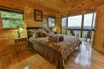 King Master Bedroom upstairs with a private deck